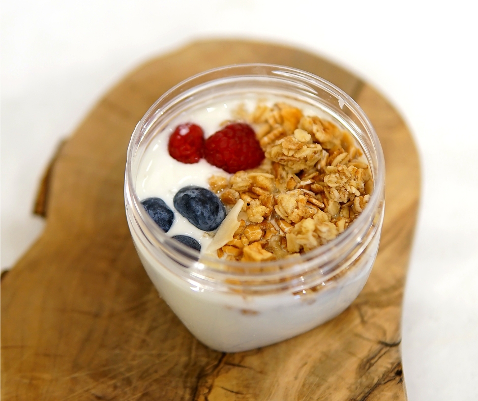 Yaourt grecque fruit rouge & muesli
